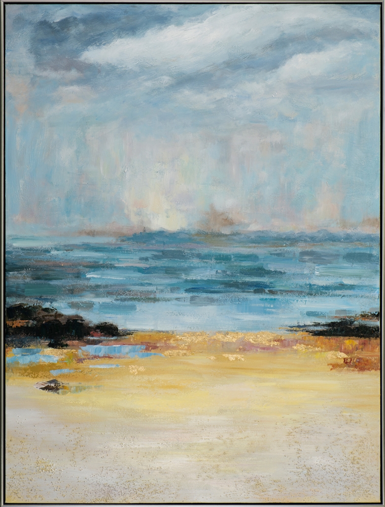Abstrakter Sonnenuntergang Am Strand Acryl Gemalde 92 5x122 5 Cm