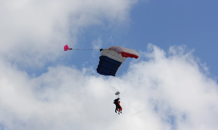 Vegas skydiving instructor and student went into spiral after parachute malfunctioned and suffered critical injuries Vegas skydiving instructor and student went into spiral after parachute malfunctioned and suffered critical injuries