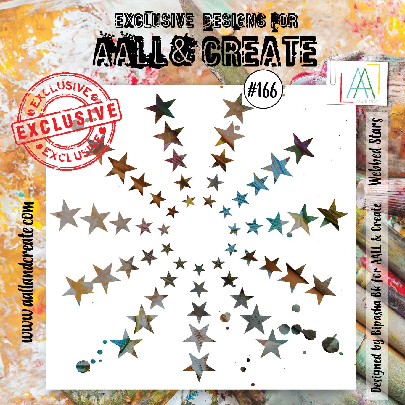 AALL and Create Stencil - 166 - Webbed Stars | Michaels