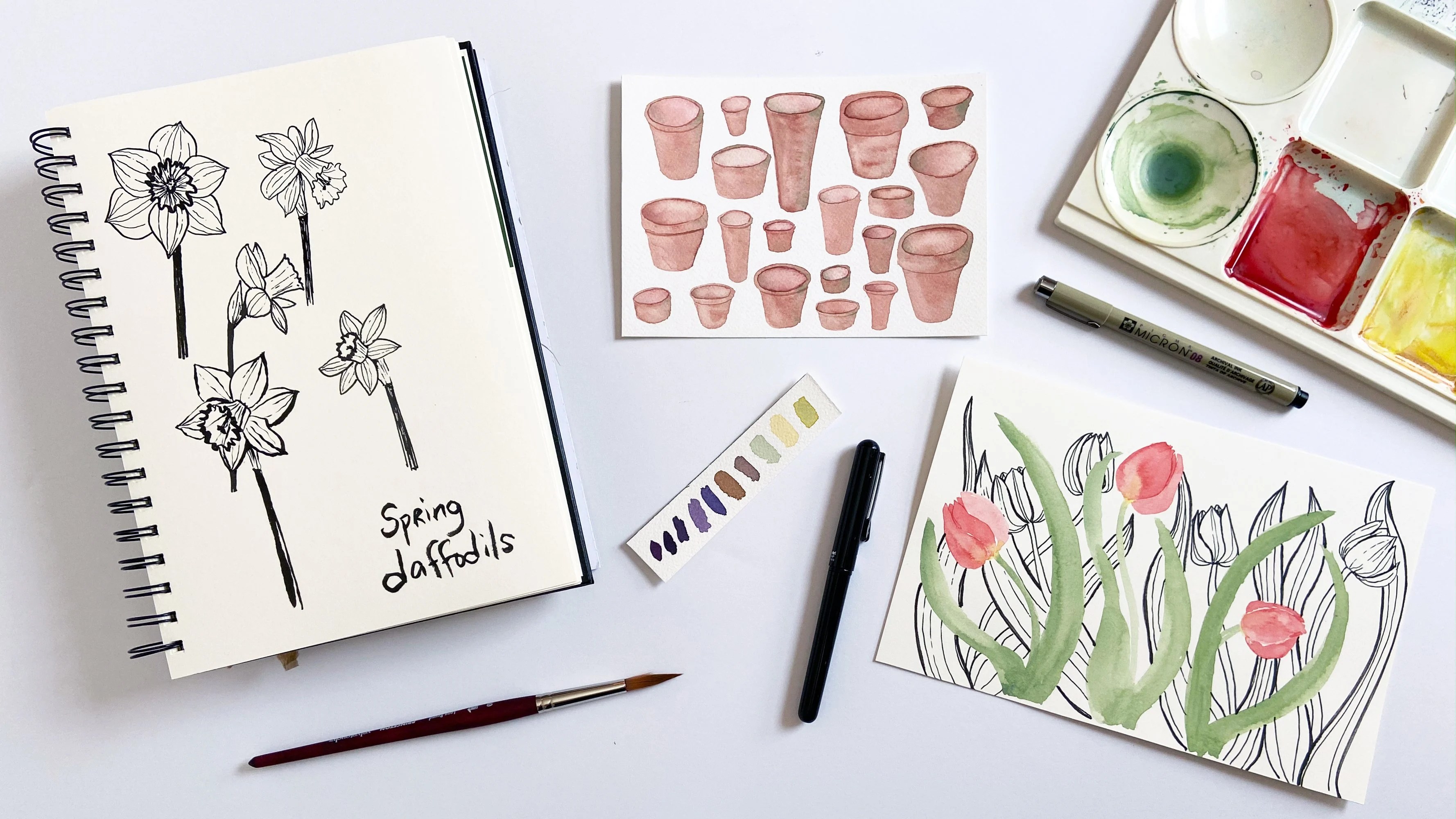 Spring drawing ideas easy