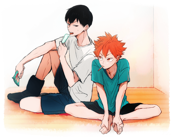 Картинки аниме волейбол хината и кагеяма