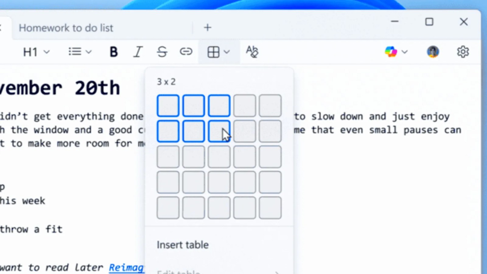Notepad is getting Wordpad features