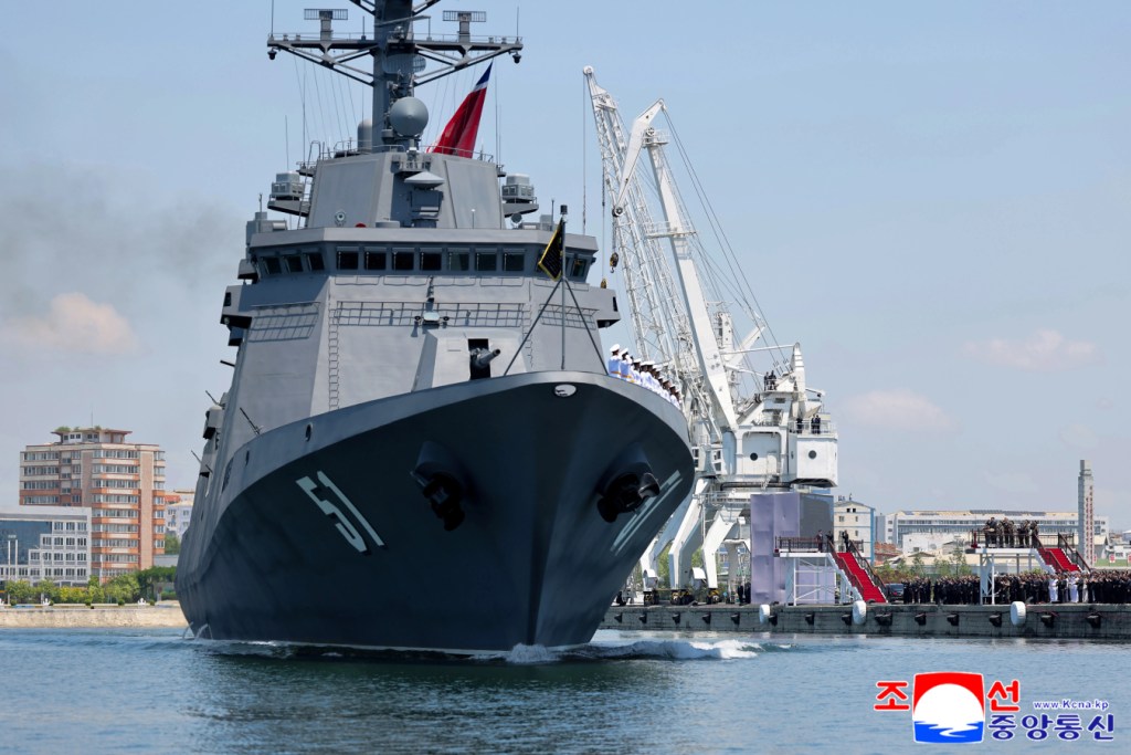 North Korea’s Kim Claims Progress on Nuclear-Armed Navy as New Warship Is Placed into Service