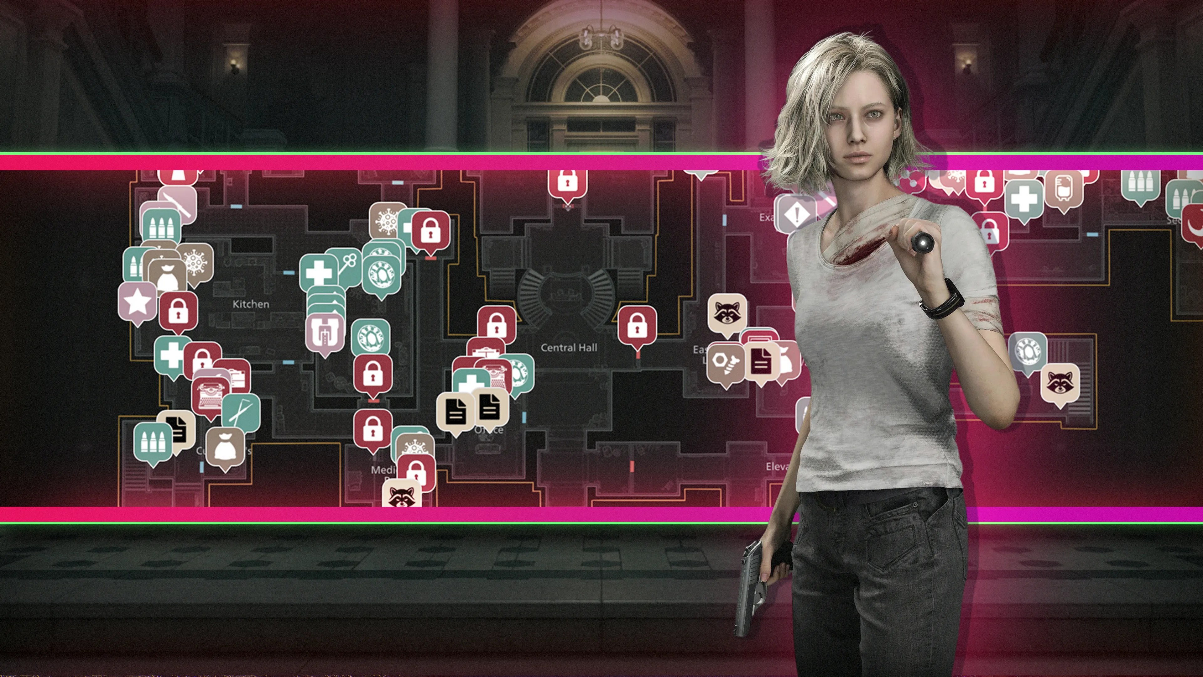 Resident Evil Requiem interactive maps of Care Middle, Raccoon Metropolis, and extra