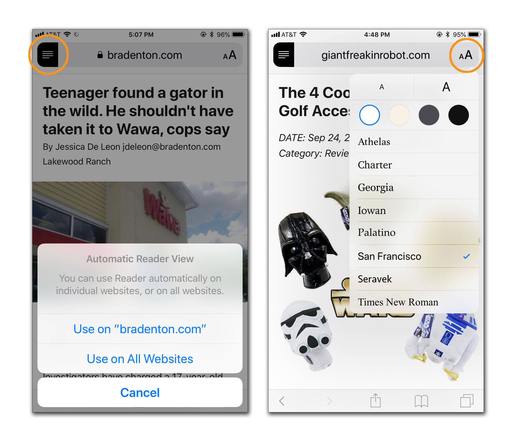 Reader Mode in Safari - The New York Times