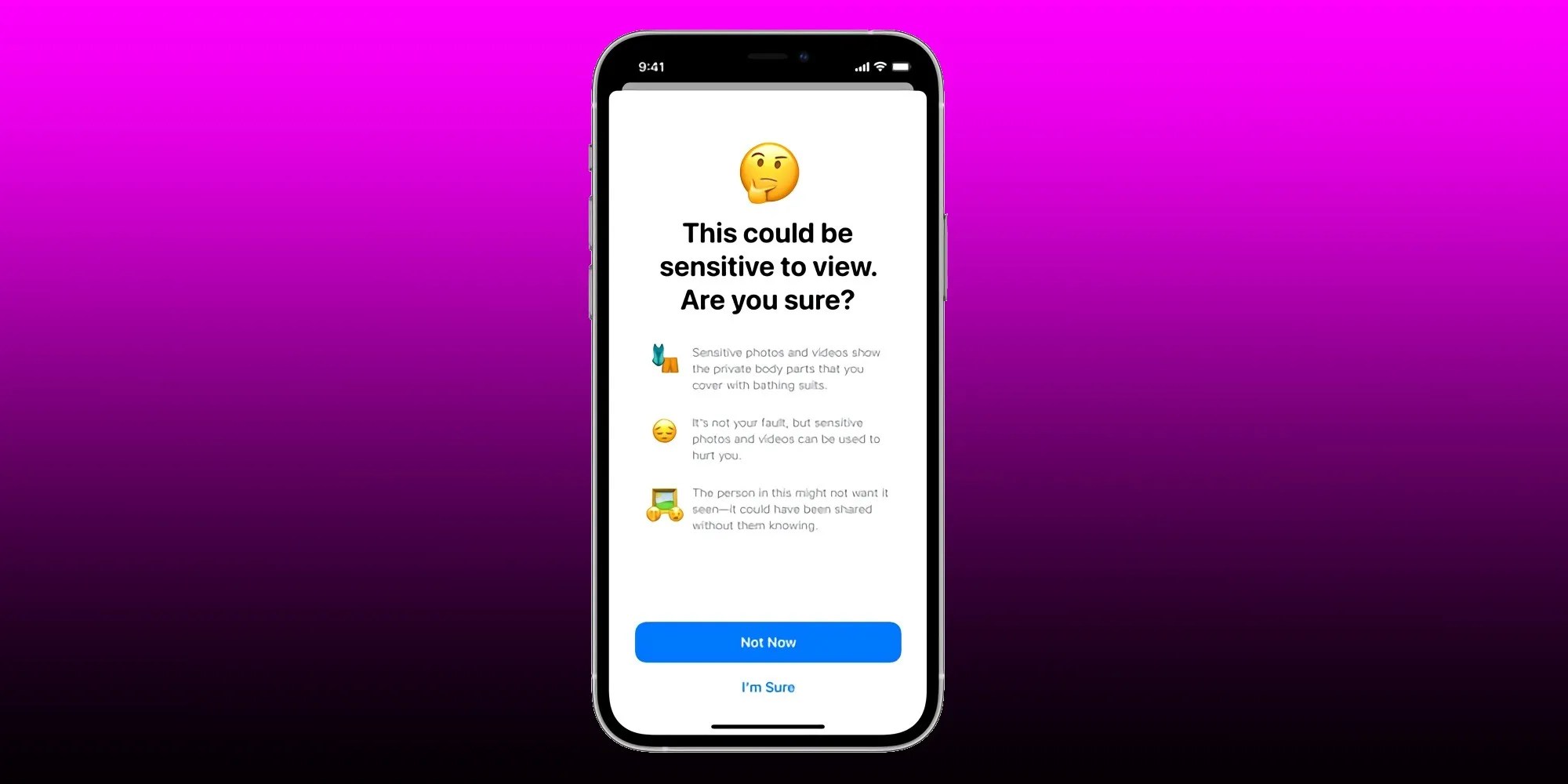 does vanish mode notify