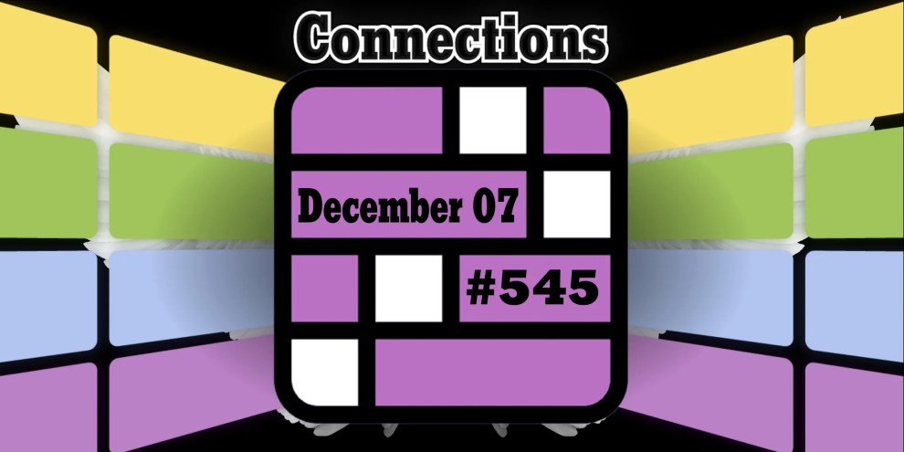 Today’s Connections Hints & Answers For December 07, 2024 (Puzzle #545)