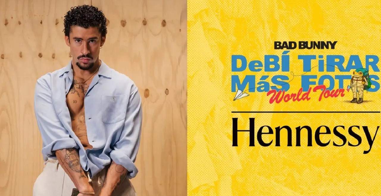 Hennessy y Bad Bunny brindan por la cultura: El coñac más famoso será el anfitrión en su gira en Colombia