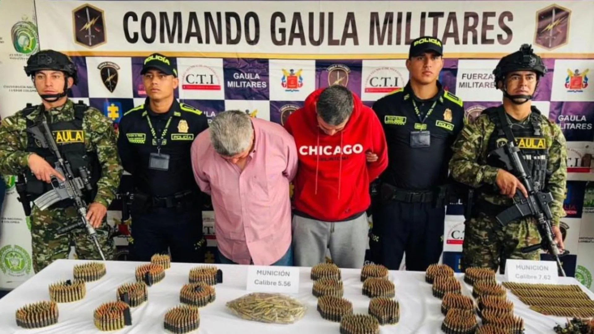 ¿A dónde iba este arsenal? Capturan a dos hombres con más de 3.000 cartuchos para armas largas en Bogotá