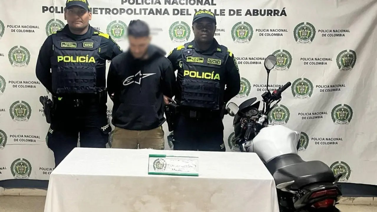 Capturan hombre con moto adulterada en Medellín