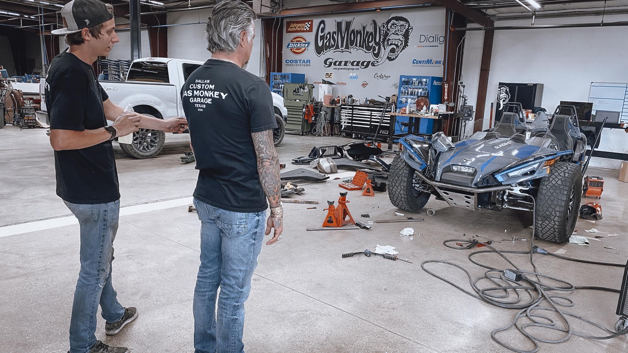 Richard Rawlings Gas Monkey Garage Partner With Polaris Slingshot On One Of A Kind Custom