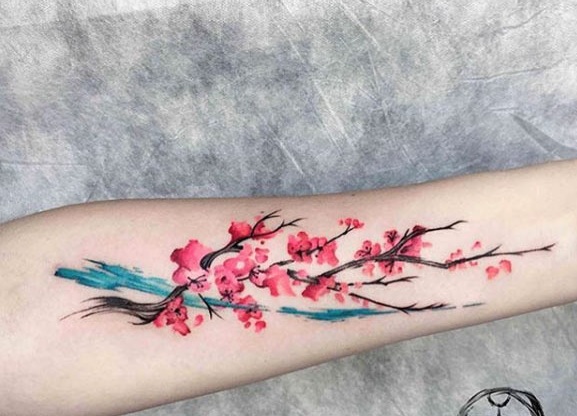 14 Best Cherry Blossom Tattoo Designs With Meanings 416_x_577_jpg