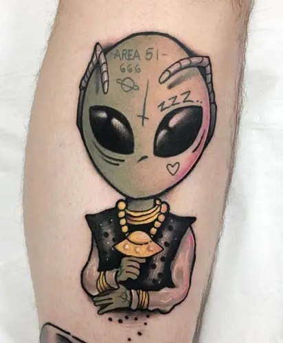 10 Best Alien Tattoo Designs And Ideas | Styles At Life 500_x_412_webp