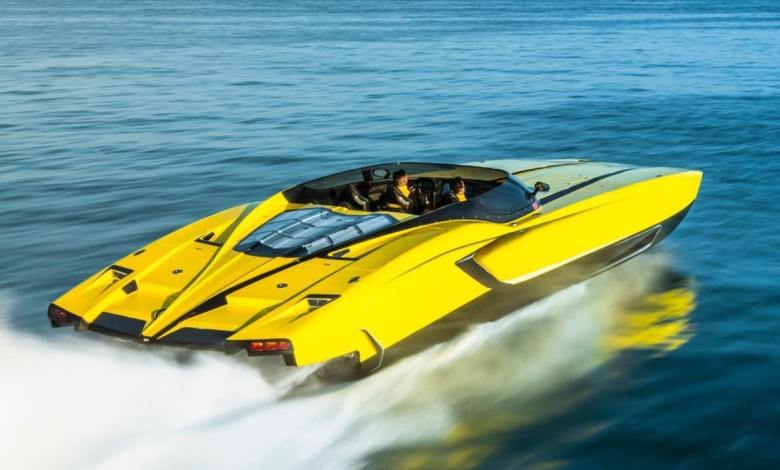 Lamborghini MTI 48 “Raging Bull’” powerboat reaches exhilarating top speed on camera