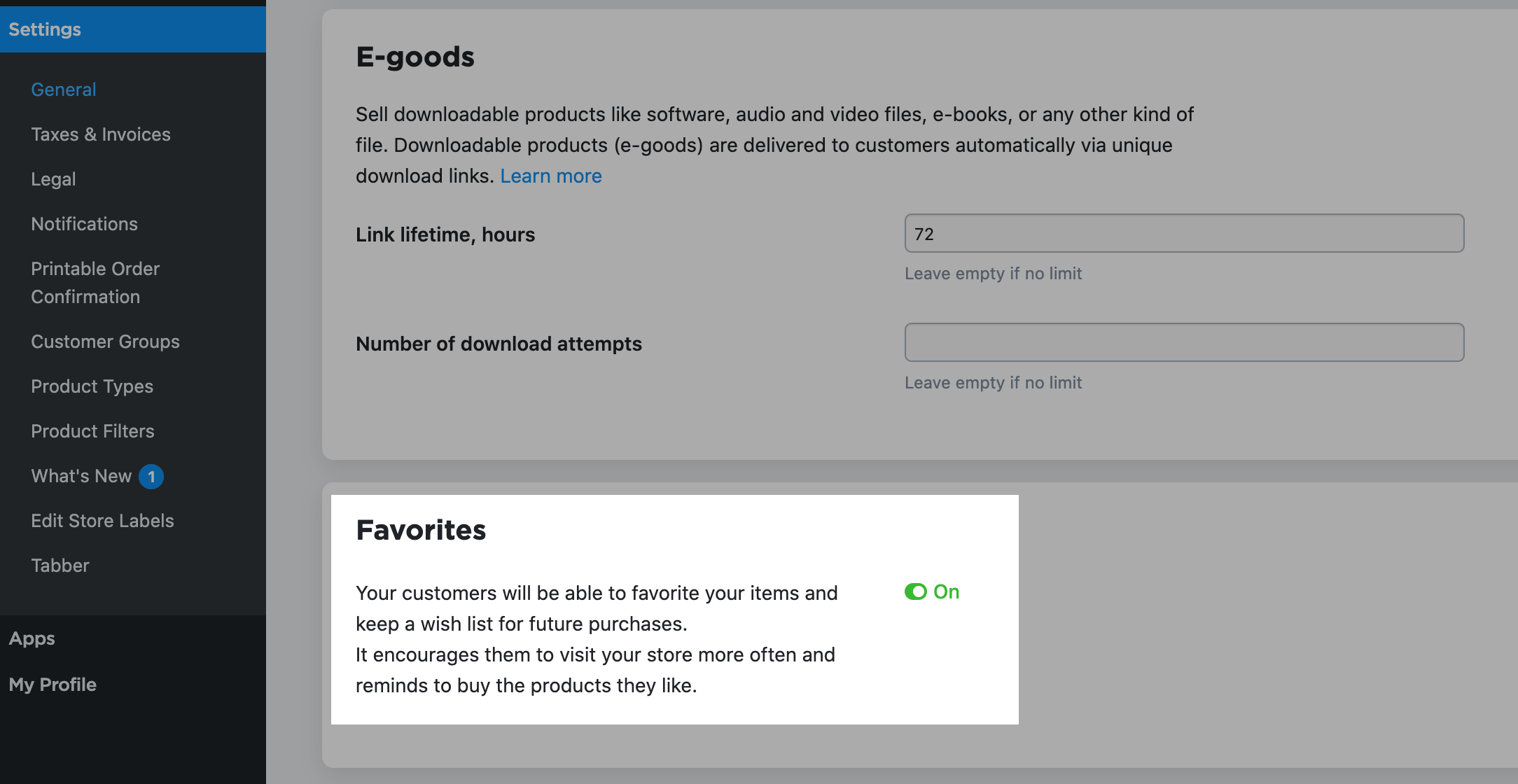 Favorites Ecwid Help Center
