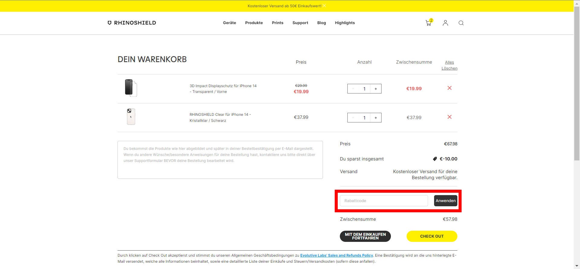 7 vs wild rhinoshield code