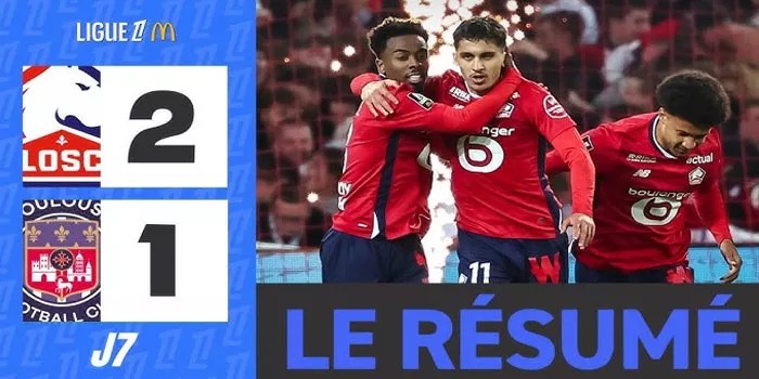 LOSC Menangkan Laga di Menit-Menit Akhir, Toulouse Tak Berdaya dengan Skor 2-1