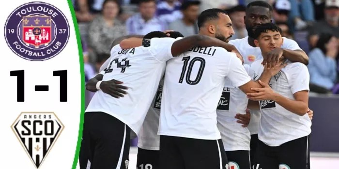 Toulouse vs Angers, Pertarungan Sengit Berakhir Imbang 1-1 Di Ligue 1