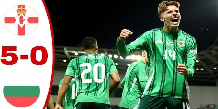 Lima Gol Tanpa Balas Northern Ireland Tunjukkan Kekuatan di UEFA Nations League