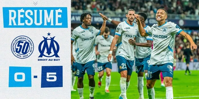Liga Prancis – Hasil Pertandingan Montpellier 0-5 Marseille, 21 Oktober 2024