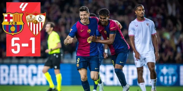 FC Barcelona Mendobrak Keterpurukan Sevilla Dengan Kemenangan 5-1