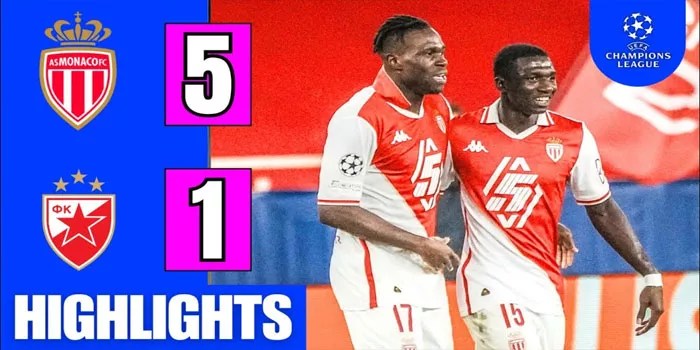 Monaco Hujan Gol Saat Berhadapan Dengan Red Star Skor Akhir 5-1