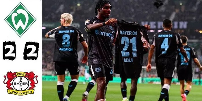Drama Menit Terakhir, Werder Bremen dan Bayer Leverkusen Berbagi Skor Imbang 2-2