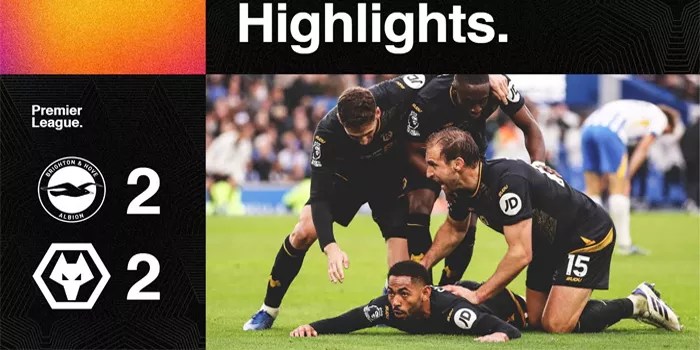 Wolverhampton Wanderers Striker Cunha: Gol Penyeimbang Brighton untuk Fans Tandang Kami