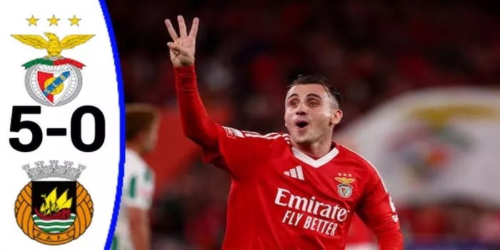 Dominasi Penuh, Benfica Hancurkan Rio Ave 5-0 di Pertandingan Spektakuler