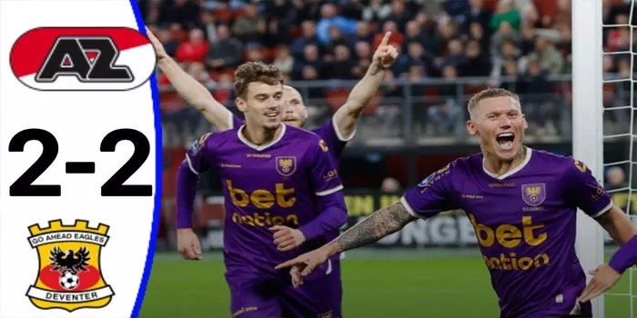 Pertandingan Menegangkan, AZ Alkmaar dan Go Ahead Eagles Berbagi Poin 2-2