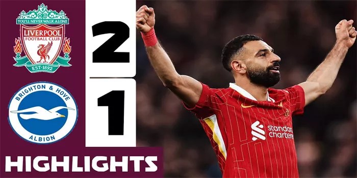 Liga Inggris – Hasil Pertandingan Liverpool 2-1 Brightron, 2 November 2024
