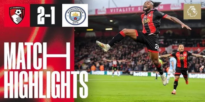 Kekalahan Pertama City di Premier League, Bournemouth Tampilkan Permainan Hebat