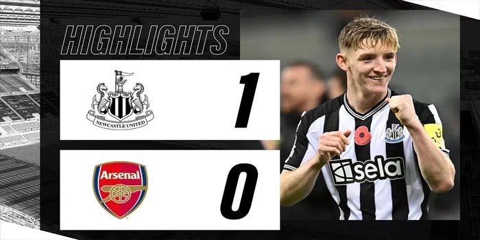 Newcastle Unggul Dramatis 1-0 atas Arsenal Hingga Peluit Akhir