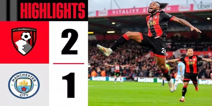Liga Inggris – Hasil Pertandingan Bournemouth 2-1 Man City, 2 November 2024