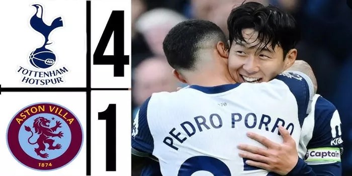 Tottenham Tampil Menggempur, Raih Kemenangan Mengesankan 4-1 atas Aston Villa
