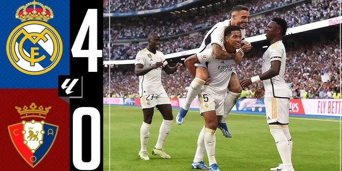 Hasil Real Madrid vs Osasuna – Skor 4-0