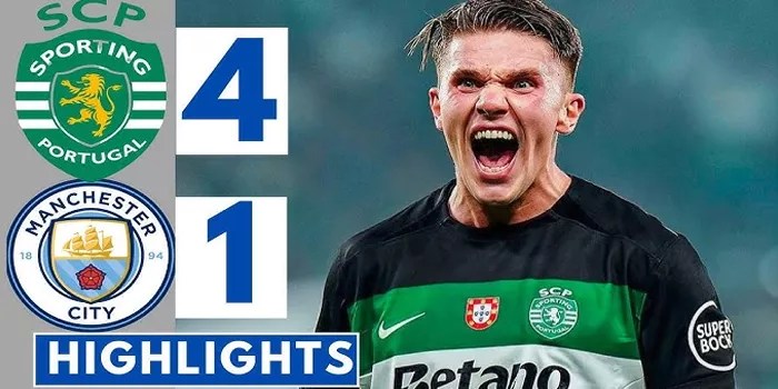 Sporting CP Hancurkan Man City 4-1 di Liga Champions