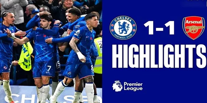 Pertandingan Chelsea dan Arsenal Berakhir Imbang 1-1