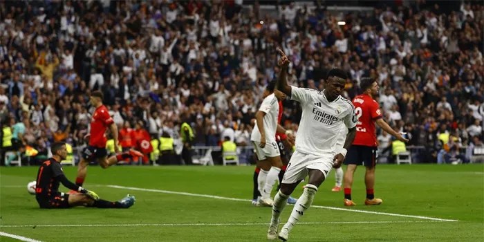 Vinicius Jr Hattrick, Madrid Hancurkan Osasuna 4-0