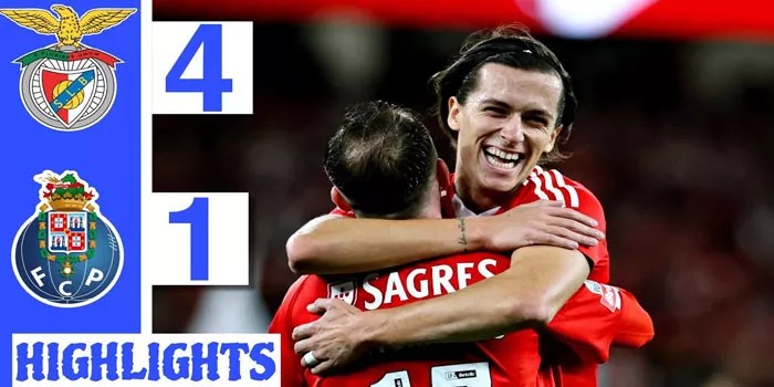 Liga Portugal – Benfica Hajar Habis FC Porto Dengan Skor Telak 4-1
