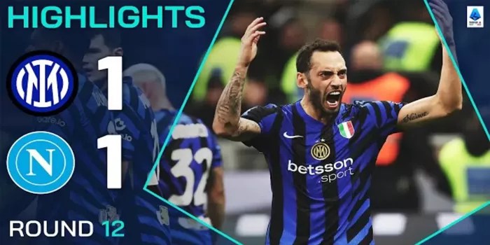 Pertandingan Sengit Napoli vs Inter Berakhir Imbang 1-1