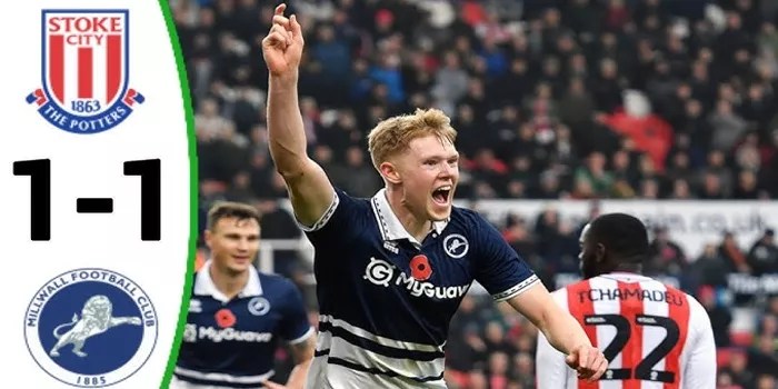 Pertandingan Sengit Stoke City vs Millwall Berakhir 1-1