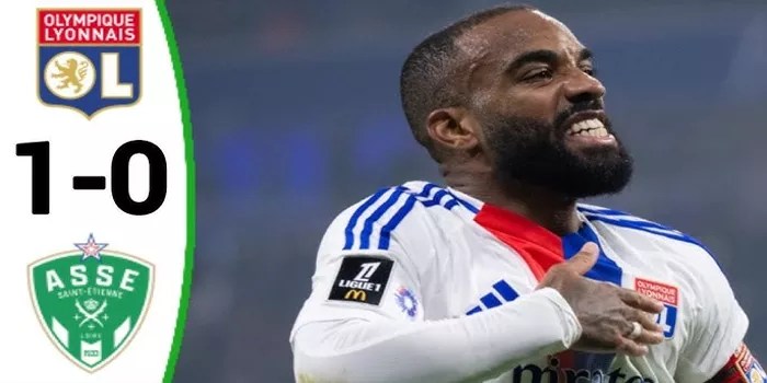 Lyon Curi Kemenangan Tipis 1-0 Atas Saint-Etienne