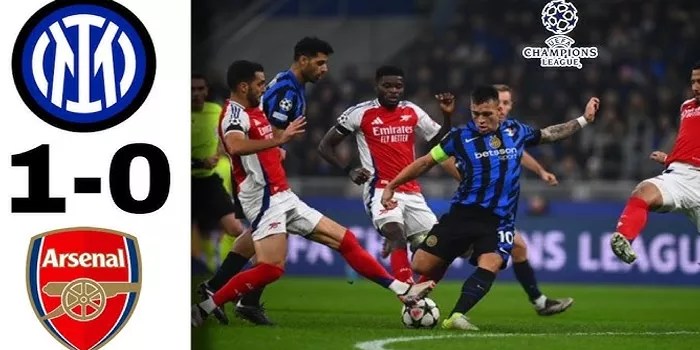 Hasil Inter Milan vs Arsenal: Skor 1-0