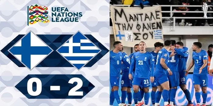 Yunani Raih Kemenangan Gemilang 2-0 Atas Finlandia