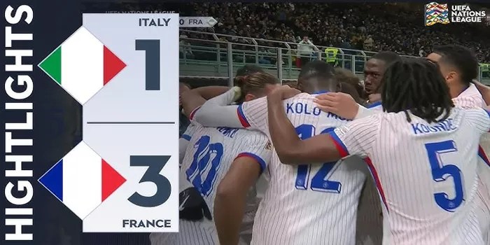 Italia Terpuruk Setelah Kalah 1-3 dari Prancis