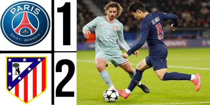 UEFA Champions League: Hasil  PSG vs Atletico Madrid: Skor 1-2