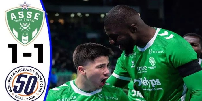 St Etienne Kalahkan Montpellier Dengan Skor 1-0
