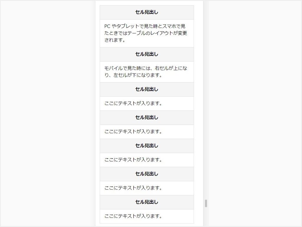 table レイアウトを PC とモバイルで見え方を変更する CSS(table レスポンシブ) | Tanweb