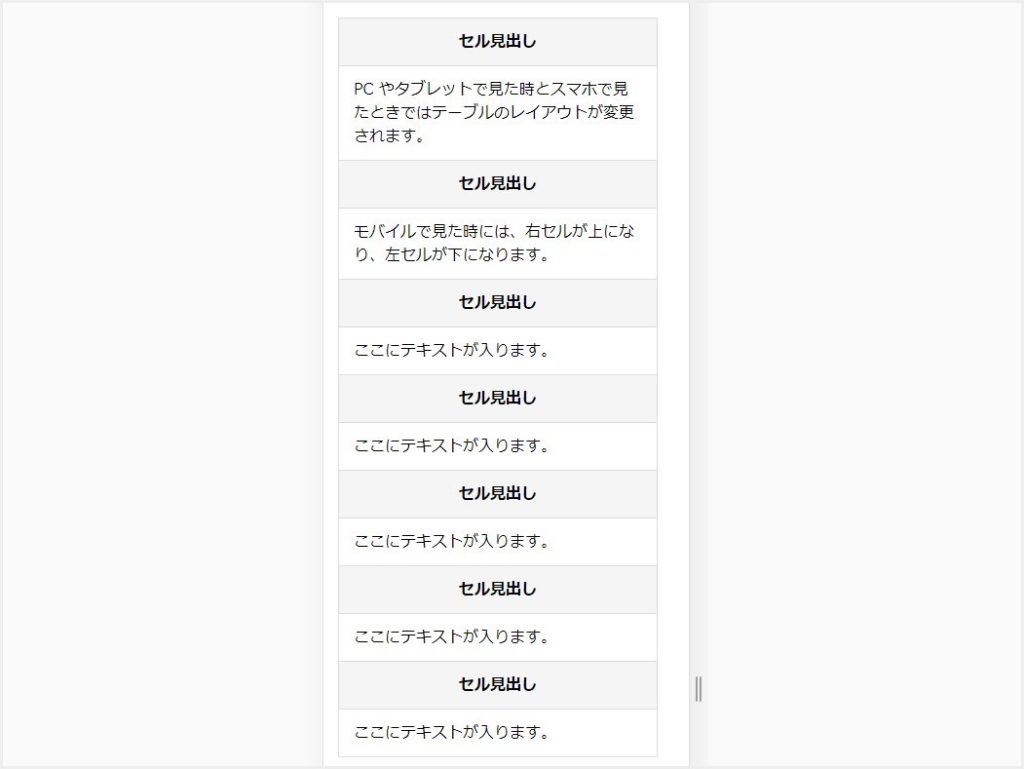 table レイアウトを PC とモバイルで見え方を変更する CSS（table レスポンシブ） | Tanweb